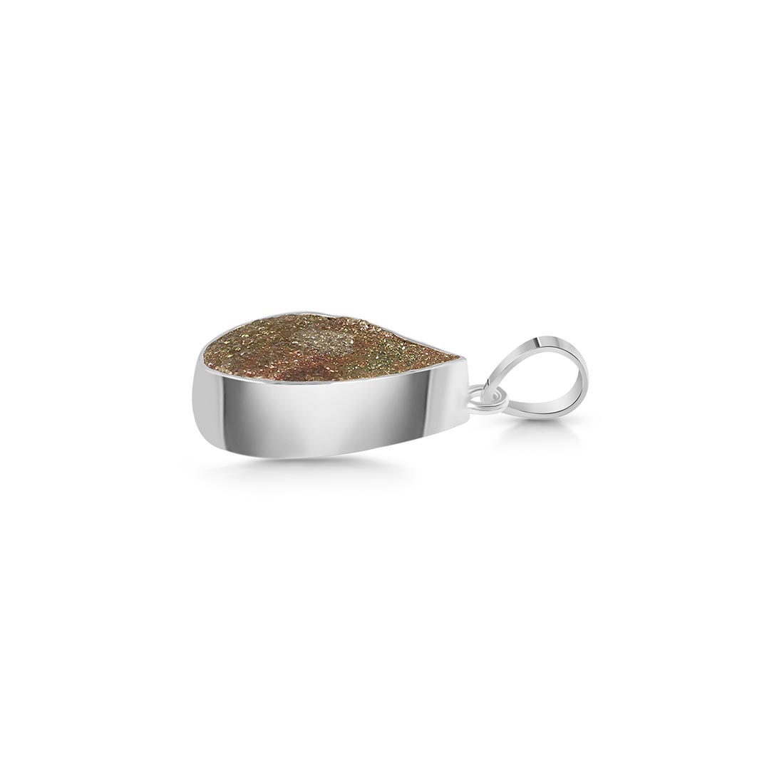 Spectropyrite Druzy Pendant-(SPD-P-7.)